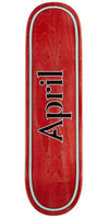 red april skateboards team deck