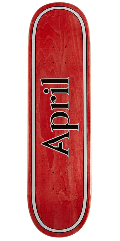 red april skateboards team deck