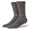 brown based multi colored stance men's butter blend crew socks