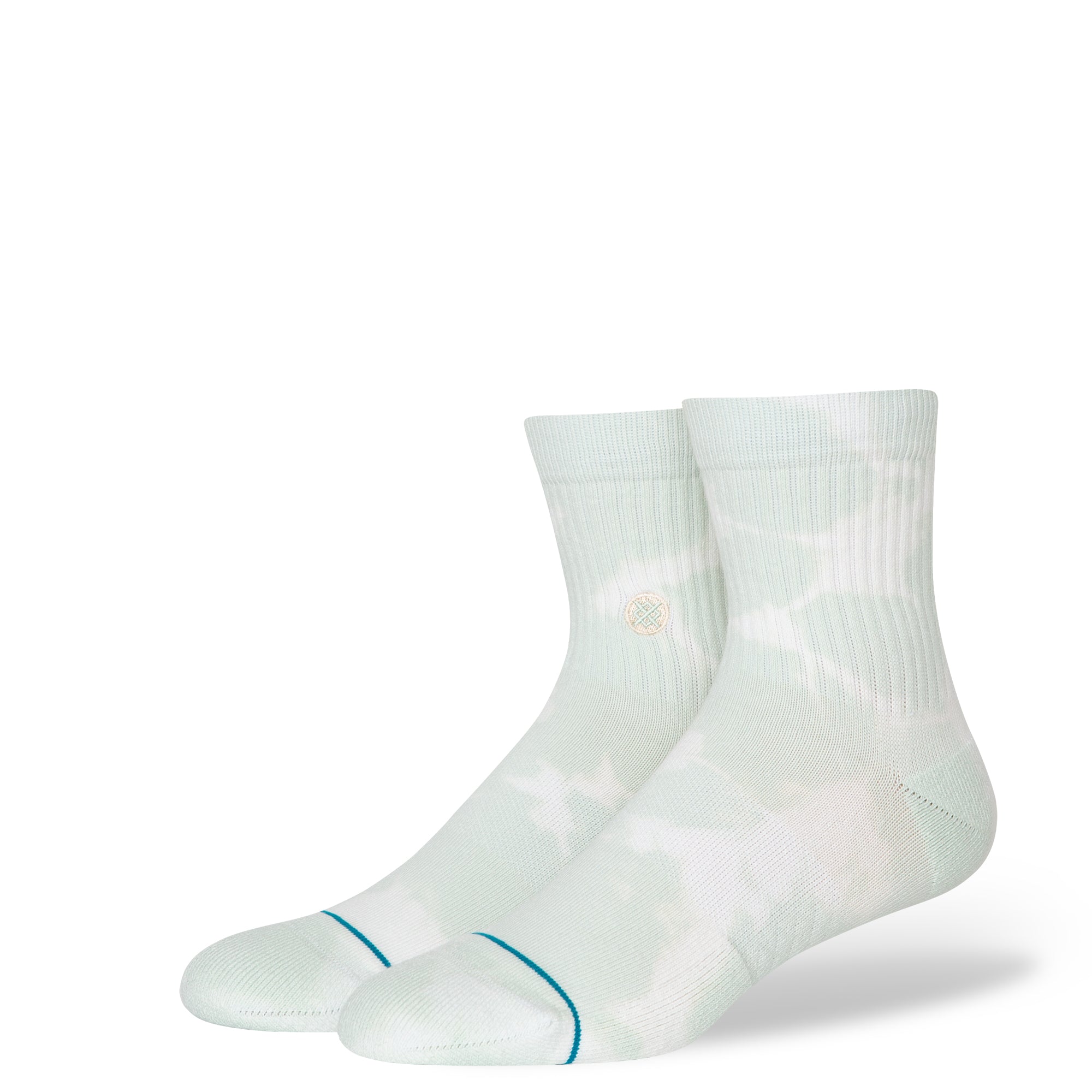 green and white tie dye stance men's quarter height socks