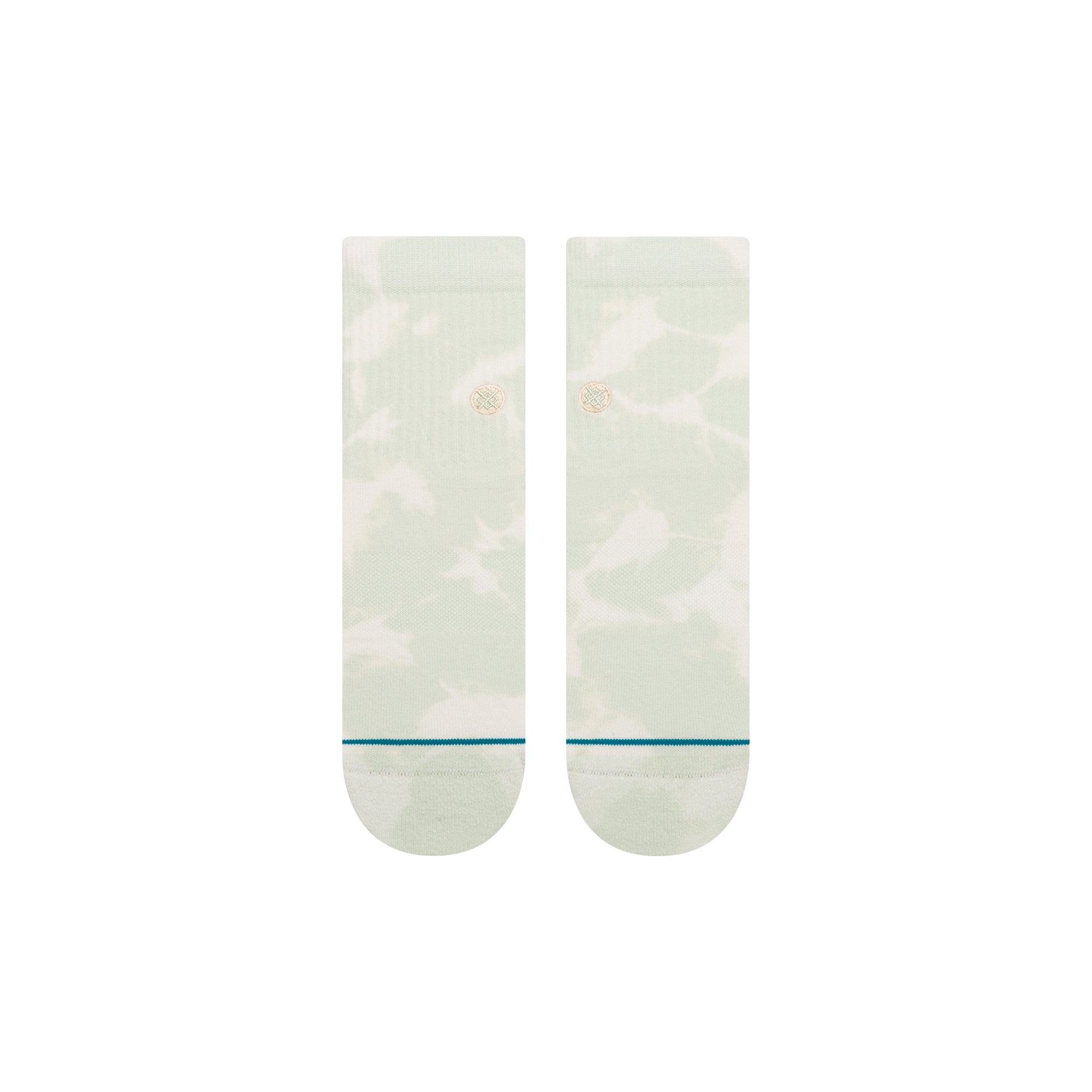green and white tie dye stance men's quarter height socks