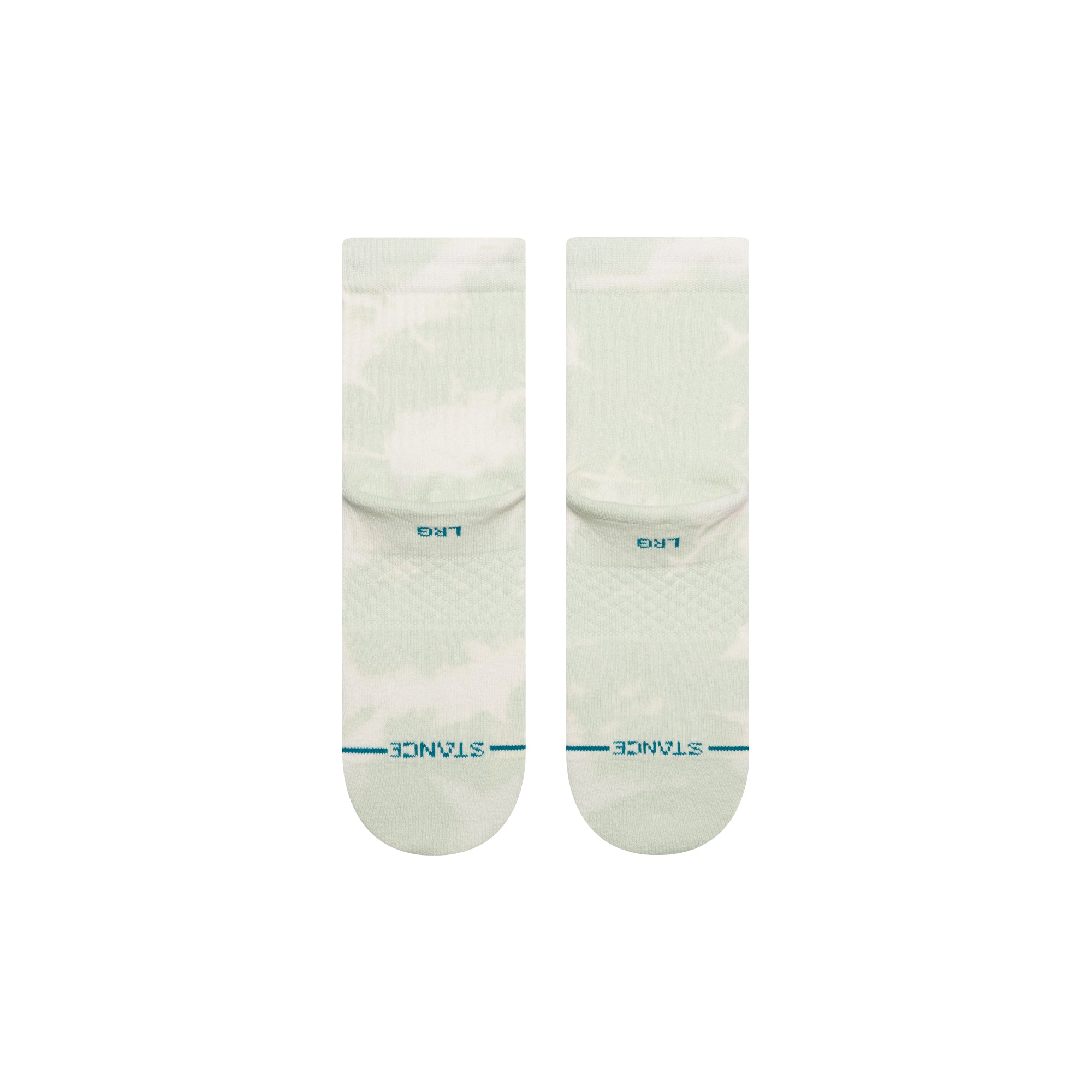 green and white tie dye stance men's quarter height socks