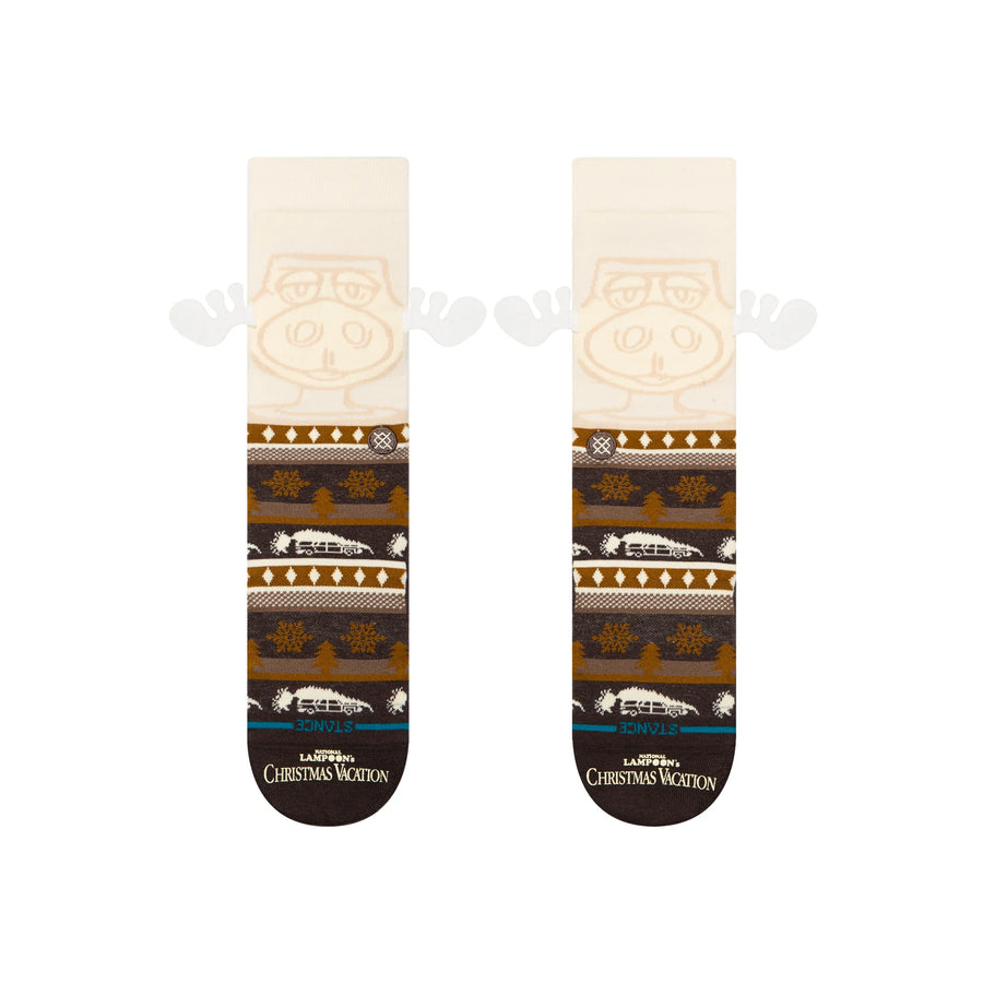 stance men's socks featuring a moose with detached antlers from christmas vacation