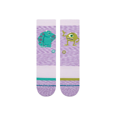 stance and pixar's monsters, inc. crew sock collaboration featuring Sulley and Mike