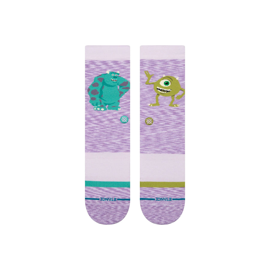 stance and pixar's monsters, inc. crew sock collaboration featuring Sulley and Mike