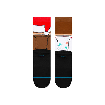 men's stance christmas vacation socks featuring clark griswold