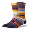 purple blue and yellow striped stance men's socks