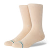 Tan stance butter blend crew socks with medium cushion