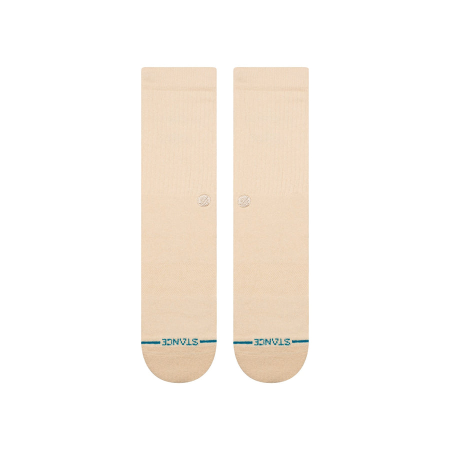 Tan stance butter blend crew socks with medium cushion