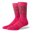 pink harry potter men's stance socks with the phrase happee birthdae harry