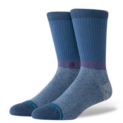 blue and purple mens butter blend stance crew socks