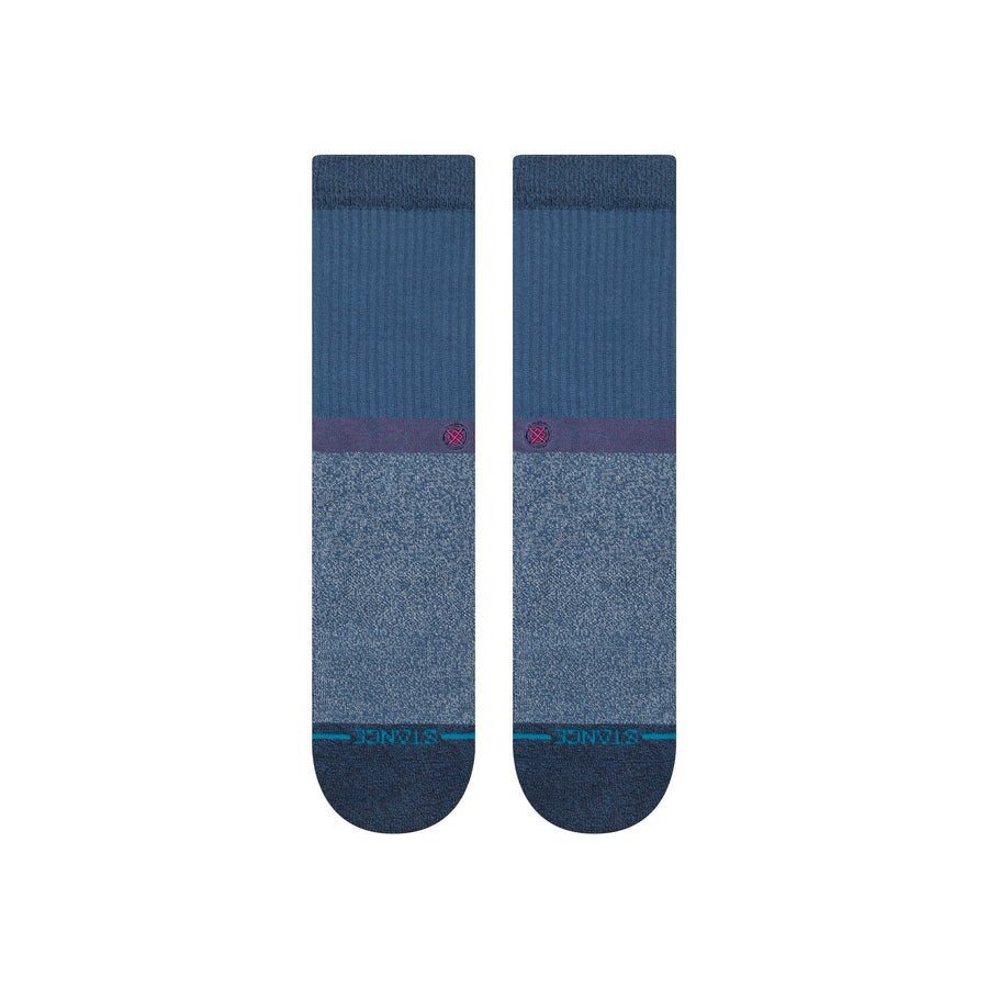 blue and purple mens butter blend stance crew socks