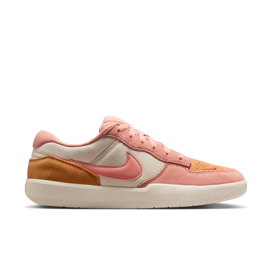 men's pink nike sb force 58 with brown details and light colored sole