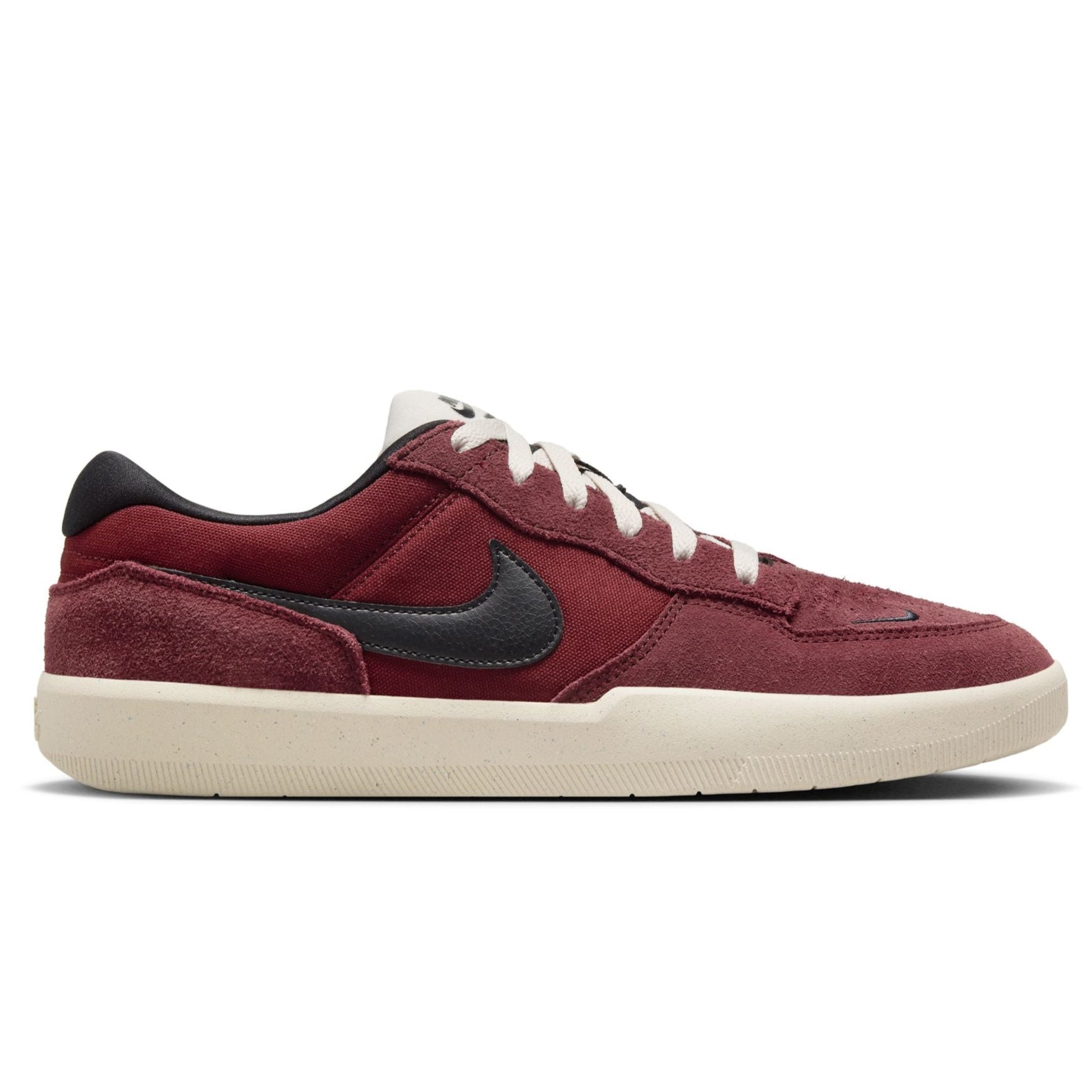 burgundy red nike sb force 58 skateboard shoes with off white sole and black swoosh