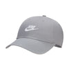 grey nike dad hat with white logo