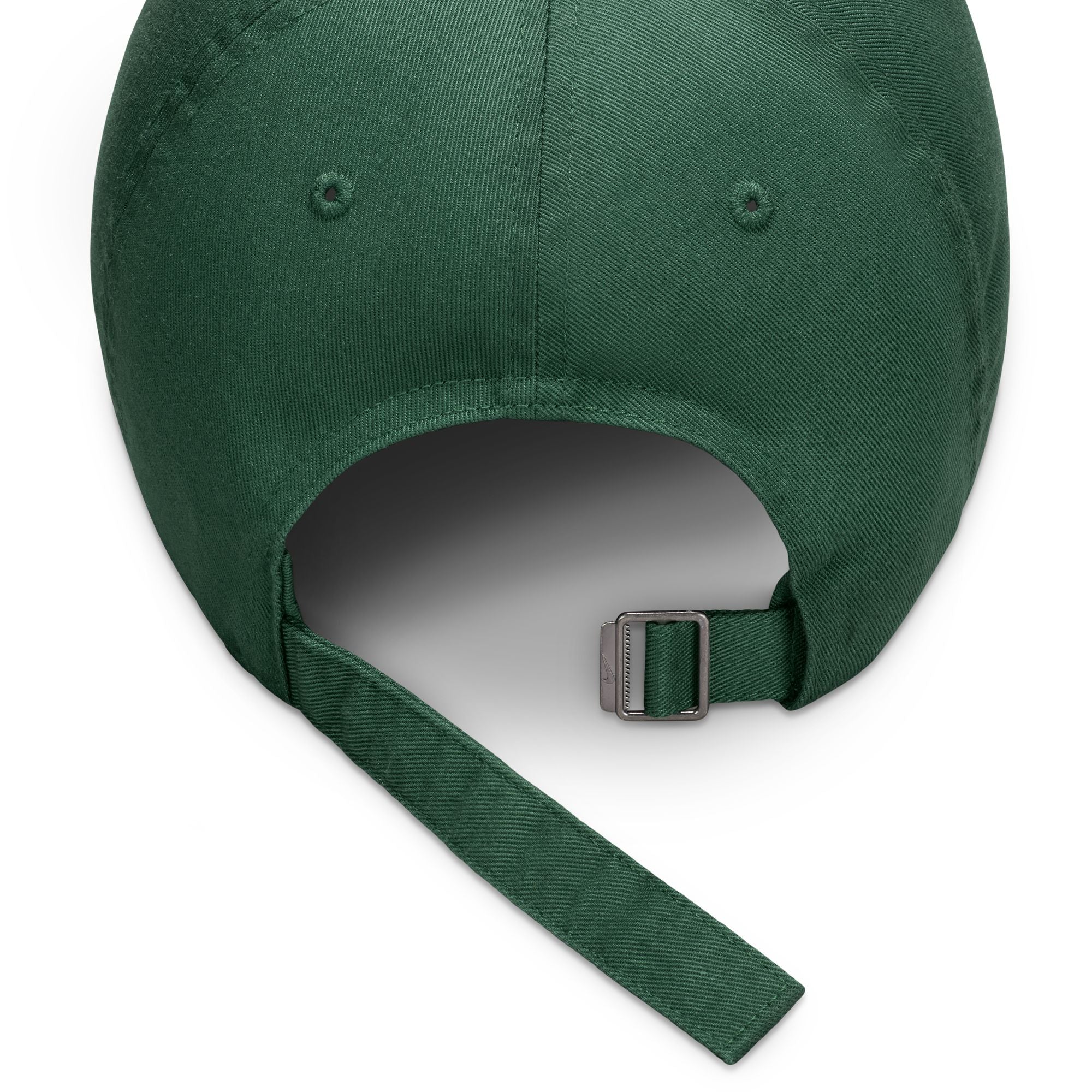 green nike dad hat with white logo