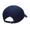 blue nike hat with white nike logo