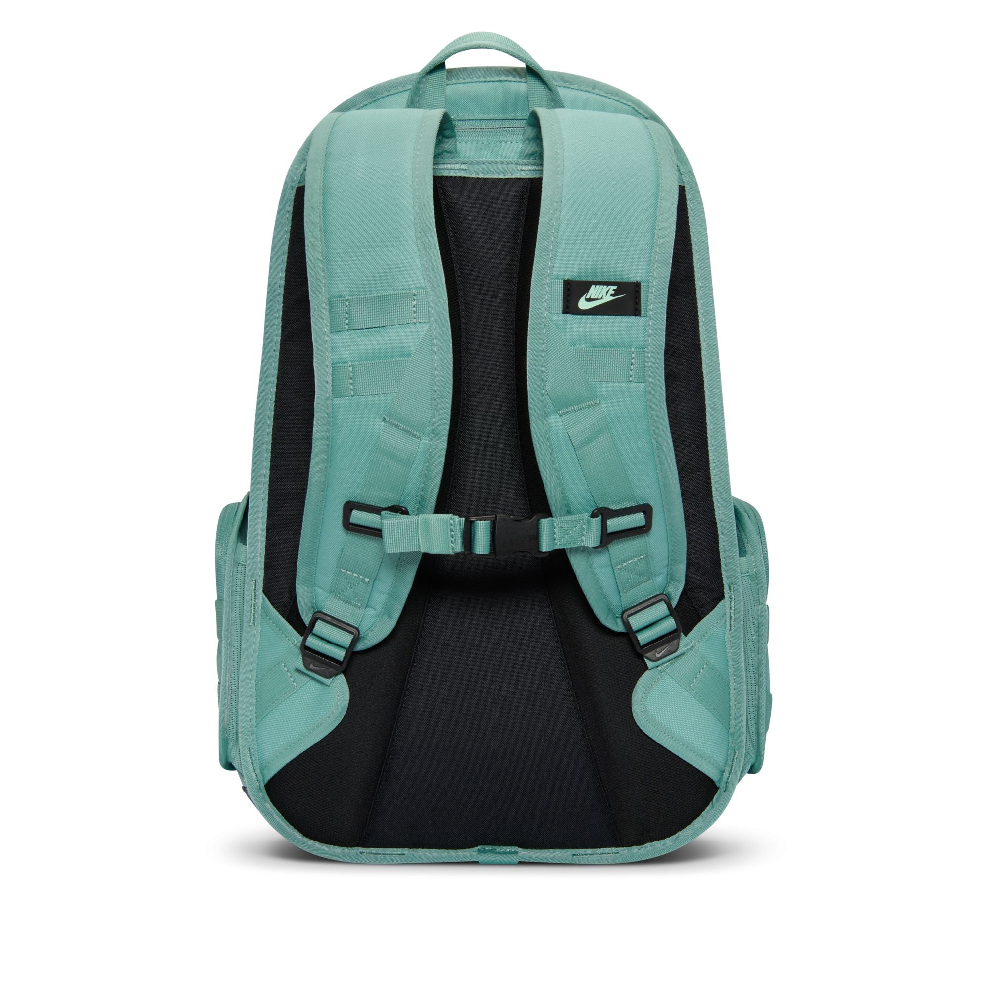 Teal backpack with Nike logo on a white background