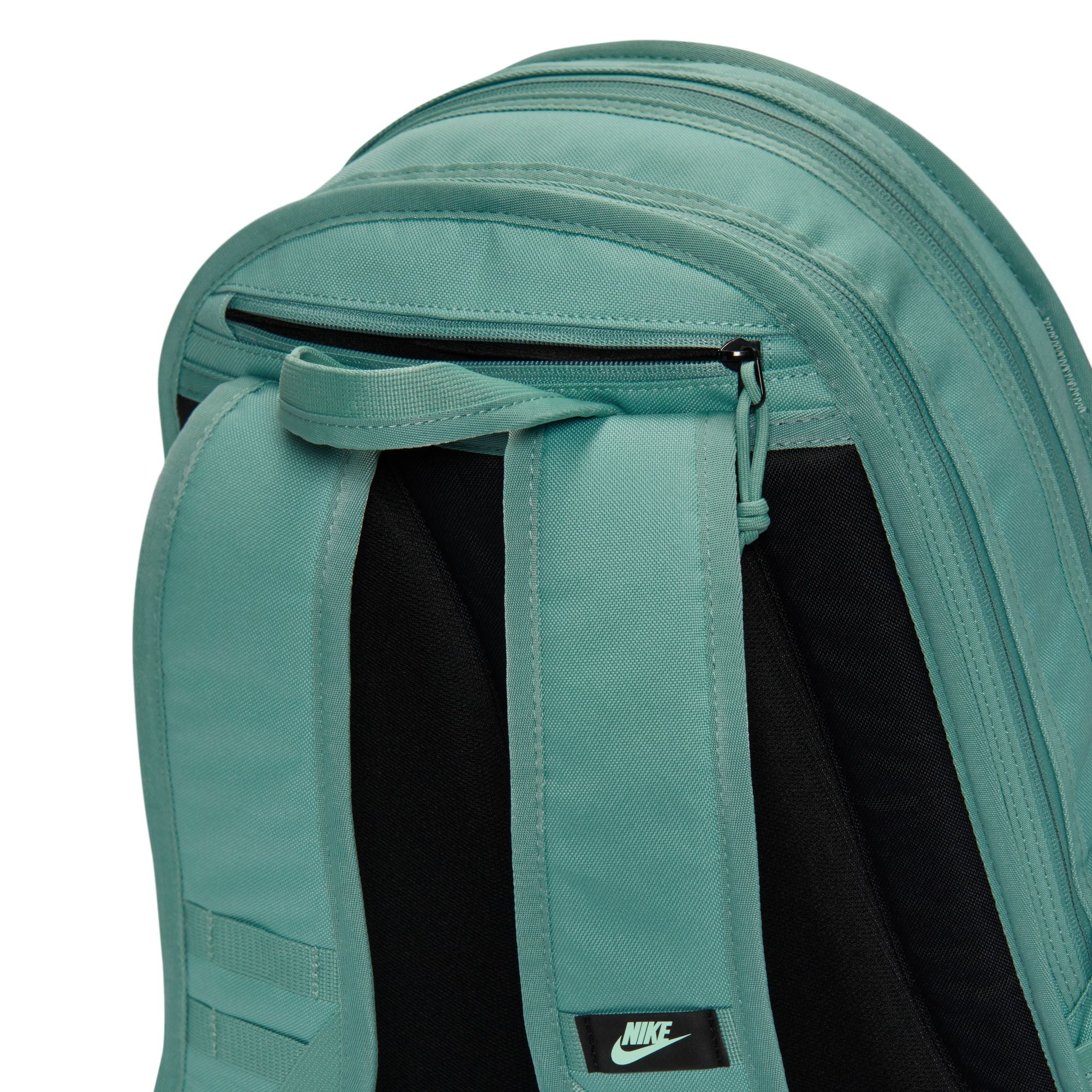 Teal backpack with Nike logo on a white background