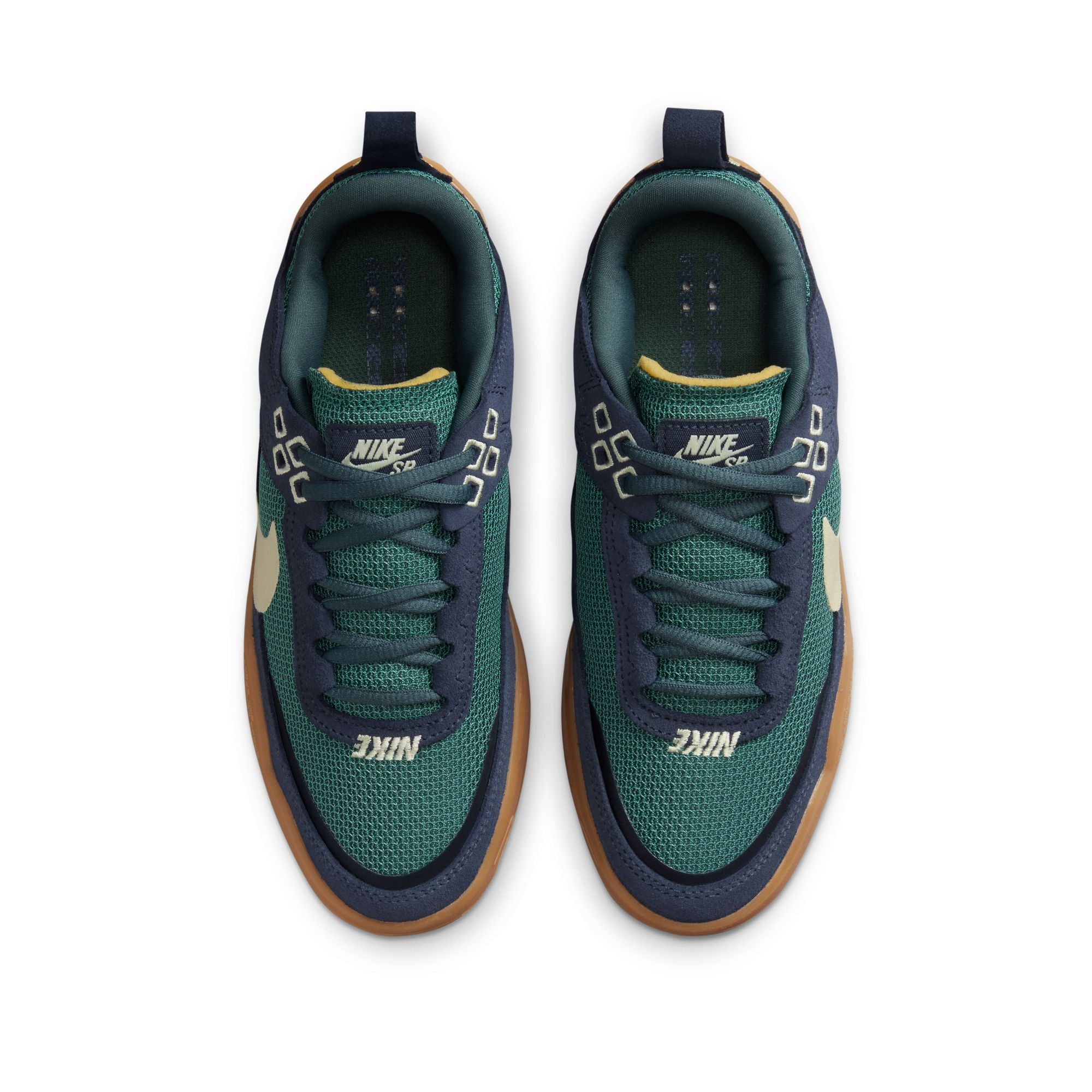 blue and green nike sb kids day one shoes with pull tab and gum sole