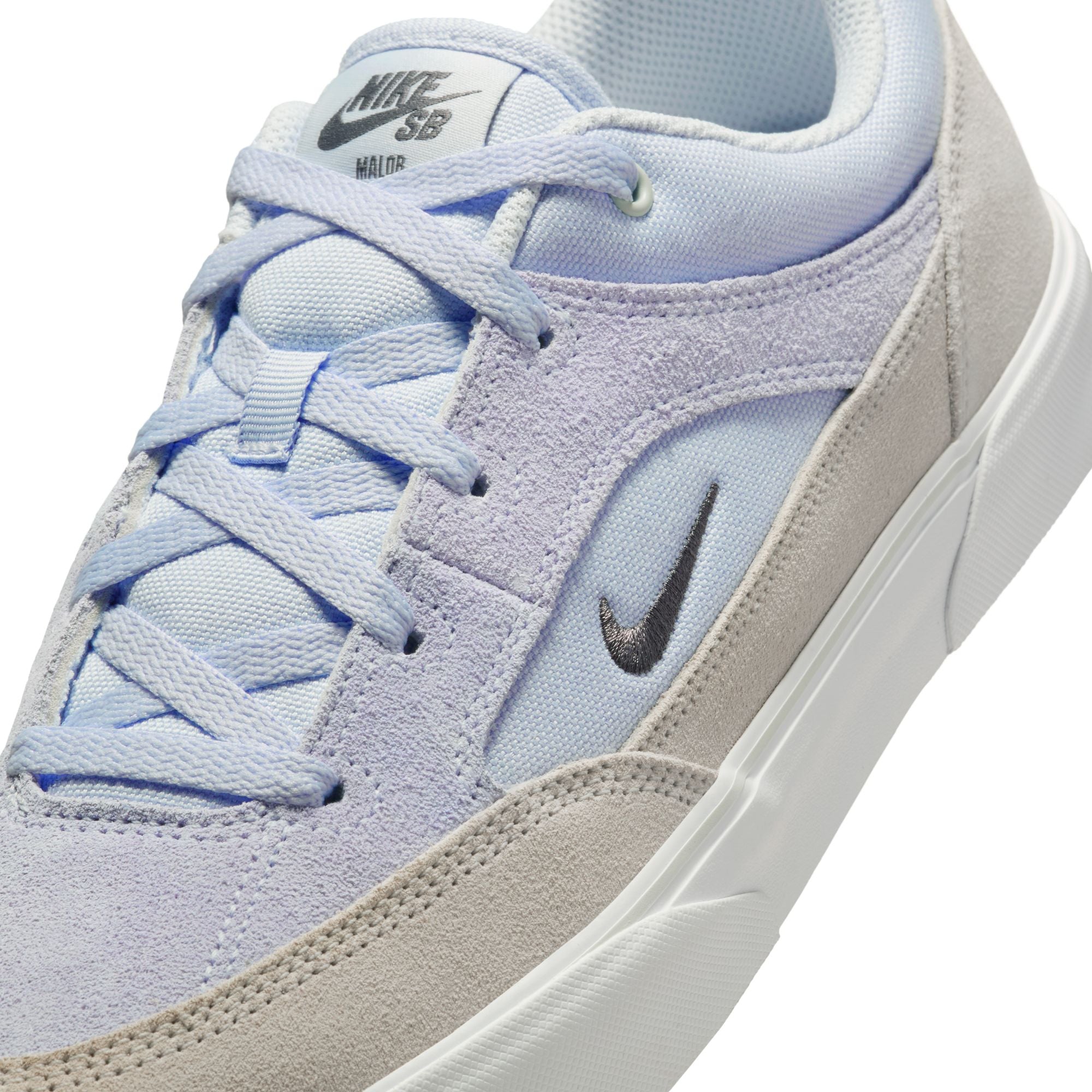 light blue and grey upper nike sb malor with white sole