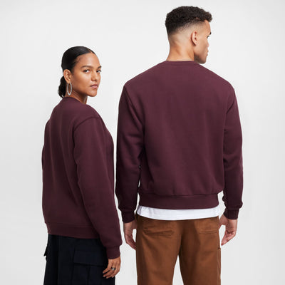 burgundy nike sb fleece crew neck sweatshirt