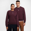 burgundy nike sb fleece crew neck sweatshirt