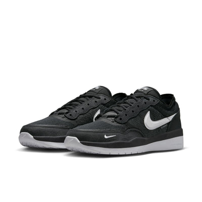 black nike sb ps8 with white swoosh and white sole