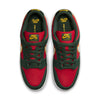 green and red nike sb Seattle Supersonics dunk low pro with with stripe outlined in yellow with white and gum sole