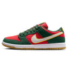 green and red nike sb Seattle Supersonics dunk low pro with with stripe outlined in yellow with white and gum sole