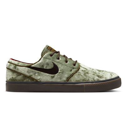 Green velvet nike sb janoski men's skateboard shoe with gum sole