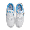 WHITE NIKE SB AND NICOLE HAUSE COLLABORATION WITH PLAID BLUE SWOOSH AND WHITE SOLE