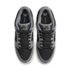 black and grey nike sb dunk low dark smoke with white and gum sole