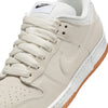 ivory nike sb dunk low with white and gum sole