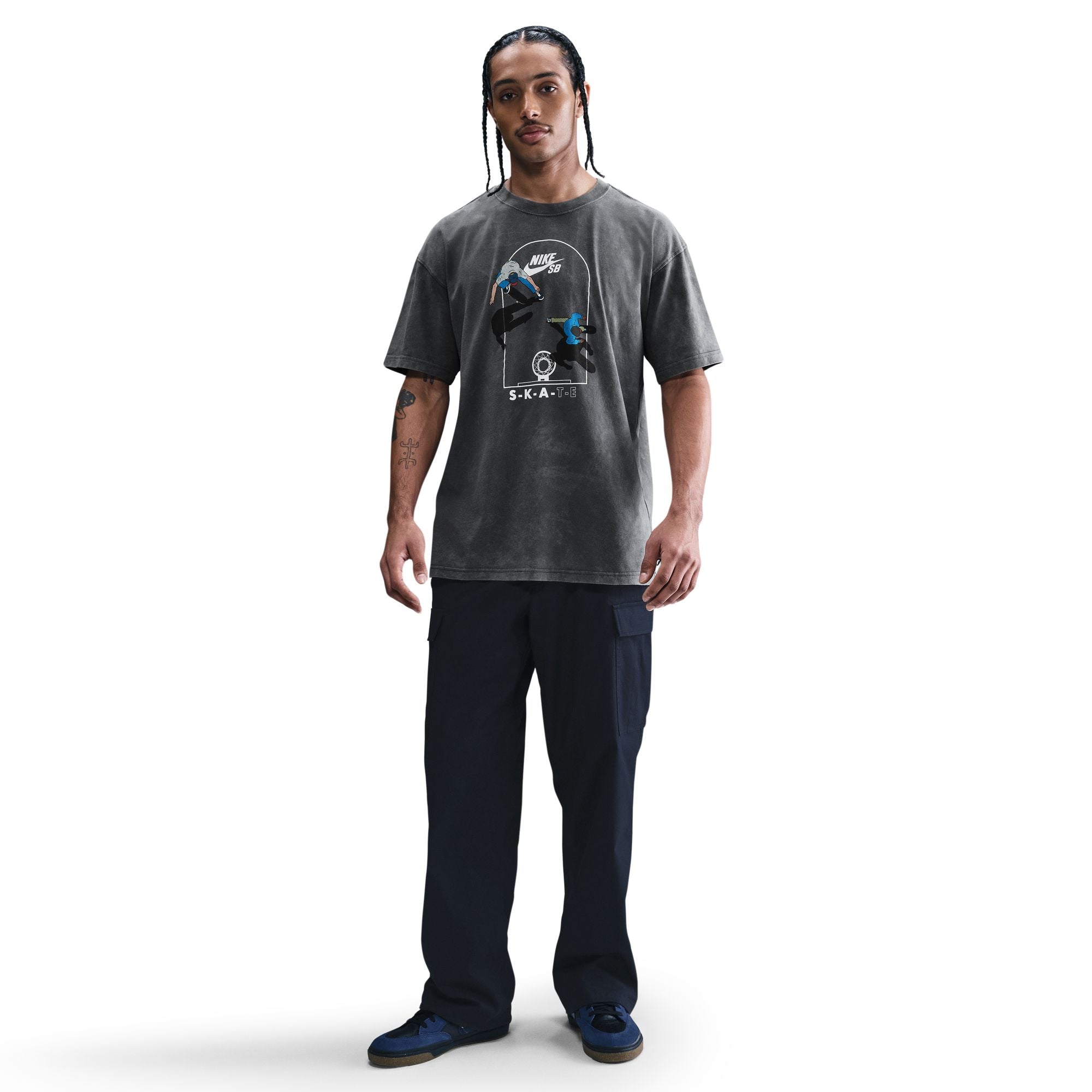 dark grey nike sb x laundry game of skate tee shirt
