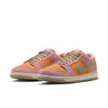 PINK AND ORANGE NIKE SB DUNK PRO LOW WITH OLIVE SWOOSH AND LACES AND OFF WHITE SOLE