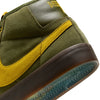 green suede nike sb x antihero blazer mid with yellow nike swoosh and gum sole