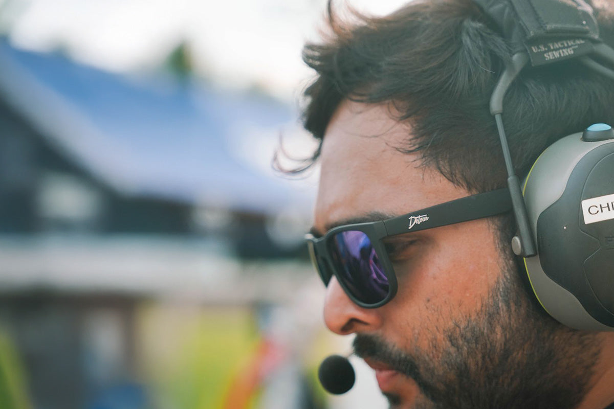 Eminence - Matte Black - Purple Polarized Lens