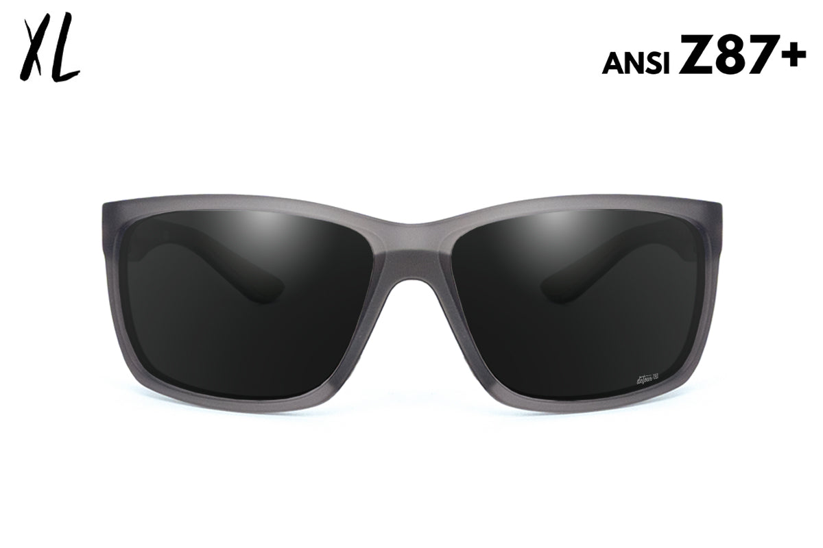 Breach XL - Frosted Gray - Jet Black Polarized ANSI Z87+