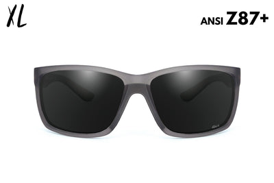 Breach XL - Frosted Gray - Jet Black Polarized ANSI Z87+