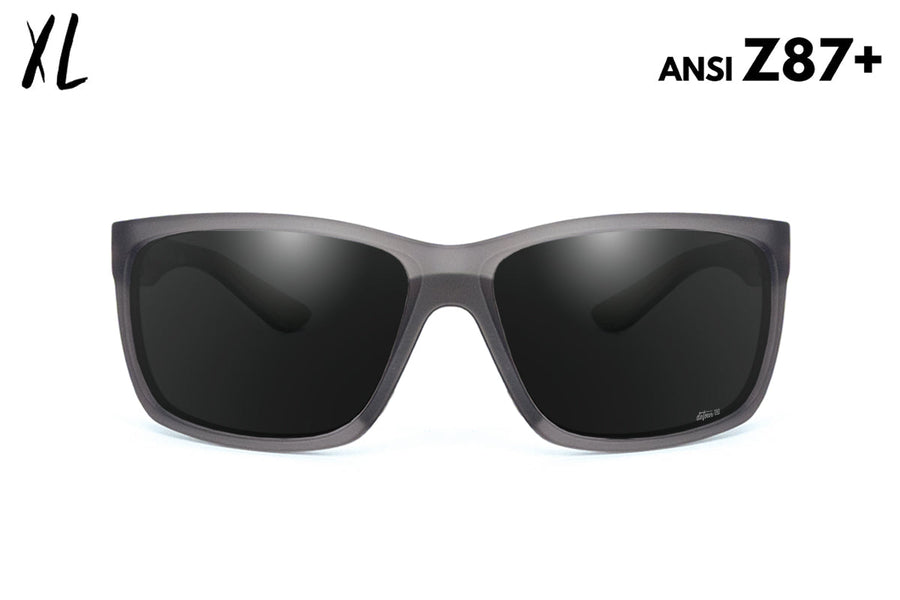 Breach XL - Frosted Gray - Jet Black Polarized ANSI Z87+
