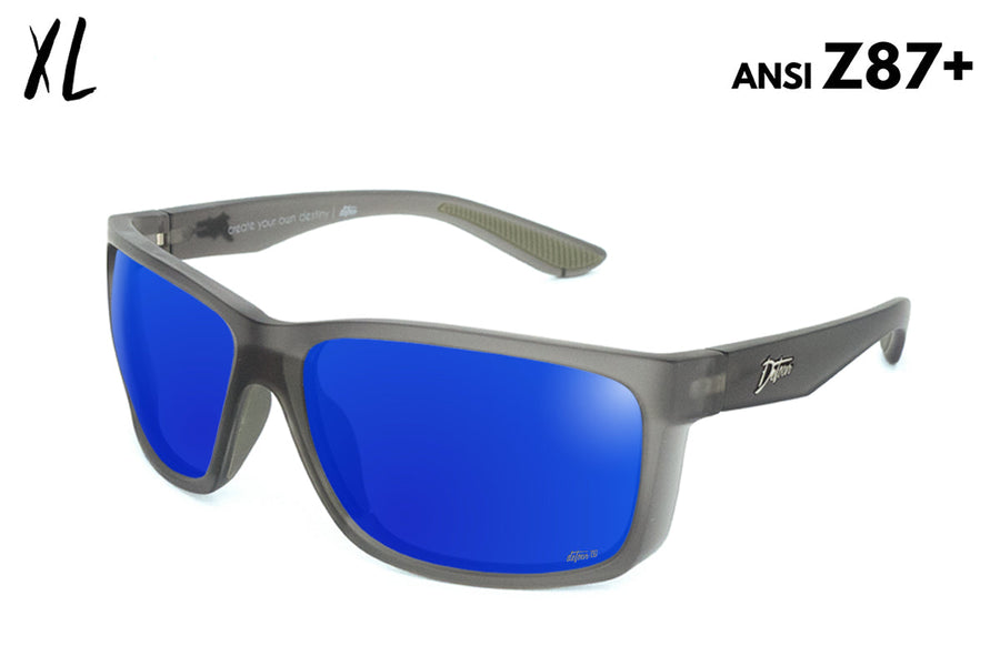 Breach XL - Frosted Gray - Deep Blue Polarized ANSI Z87+