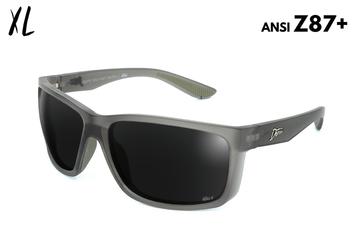 Breach XL - Frosted Gray - Jet Black Polarized ANSI Z87+