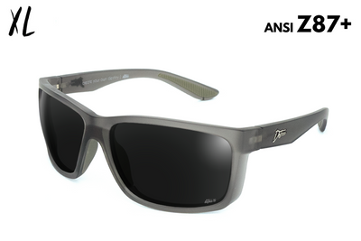 Breach XL - Frosted Gray - Jet Black Polarized ANSI Z87+