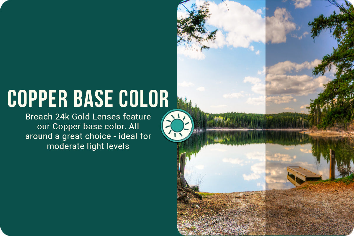 Breach XL - Matte Black - 24k Gold Polarized ANSI Z87+