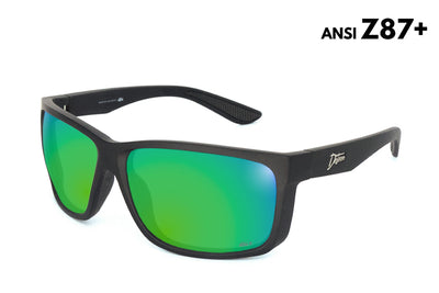 Breach - Matte Black - Green Machine Polarized ANSI Z87+