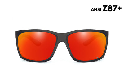 Breach - Matte Black - Red Sunset Polarized ANSI Z87+