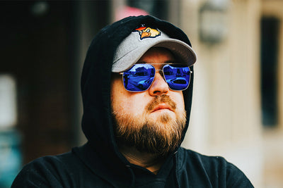 Coastal XL - Matte Silver - Deep Blue Polarized