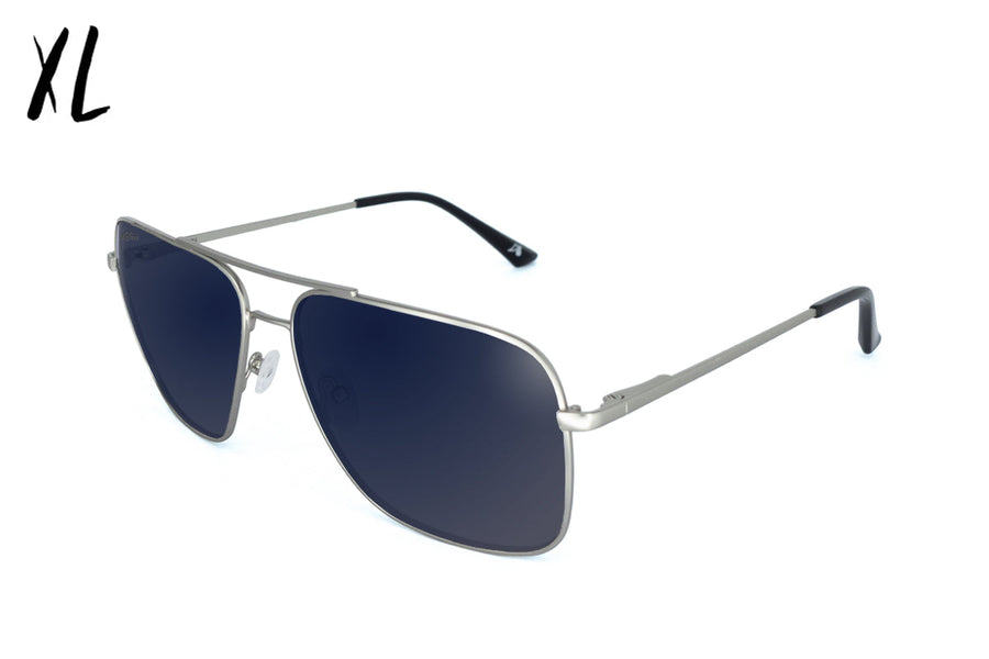 Coastal XL - Matte Silver - Blue Gradient Polarized