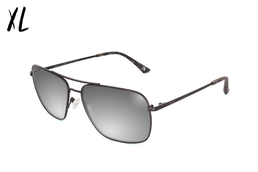 Coastal XL - Matte Black/Grey Tortoise - Silver Bullet Polarized
